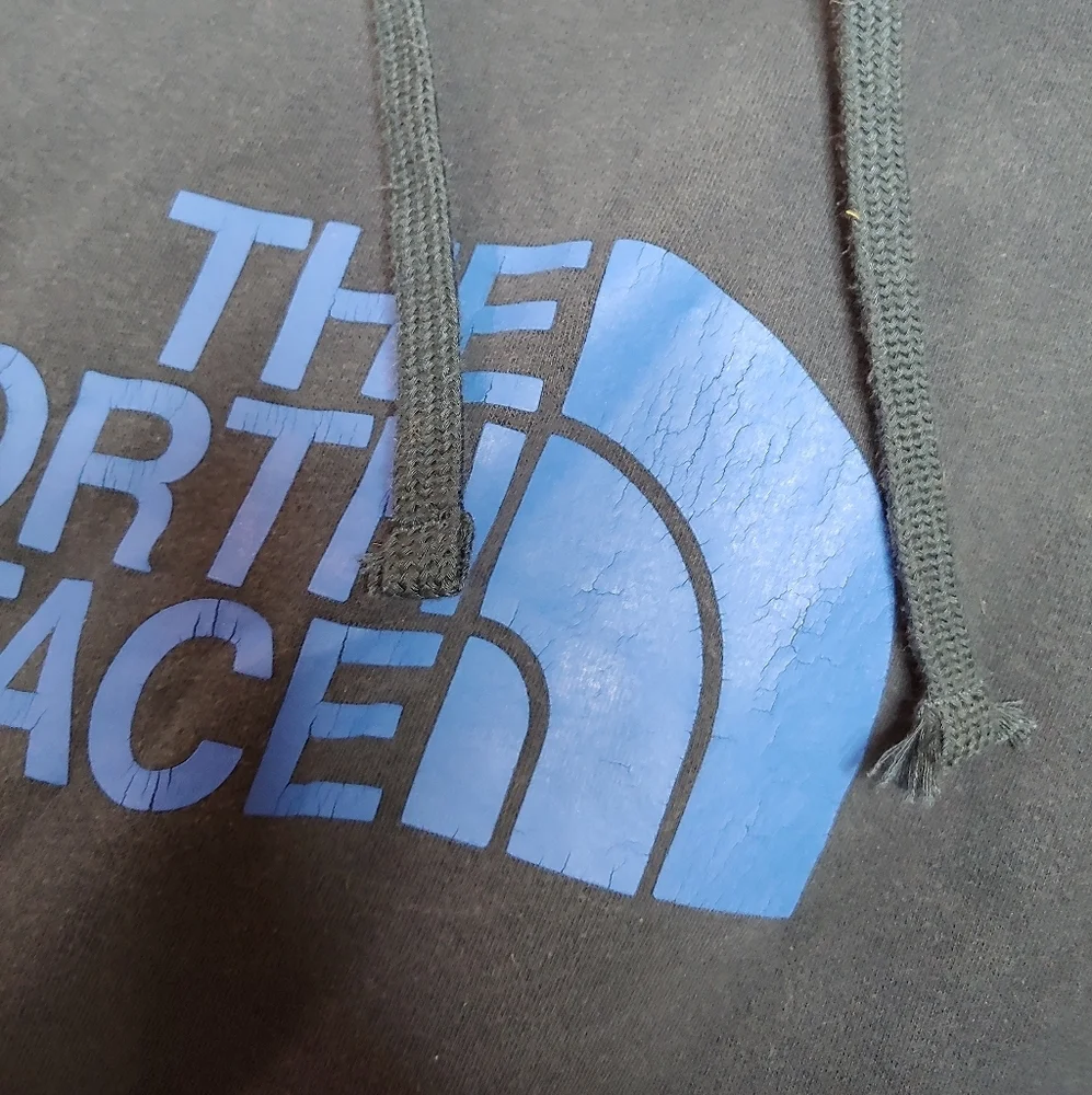 The North‎ Face Dark Blue Hoodie Pullover Sweatshirt Cotton Blend Large L